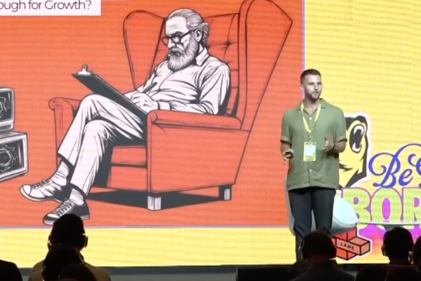 Alec Barr presenting Post-Human Research at MAD//Fest London